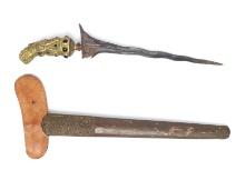 Balinese Jeweled Kris Dagger w/scabbard