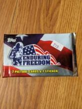 Topps 2001 Enduring Freedom Sealed Pack Picture Card 7 picture cards/1 sticker