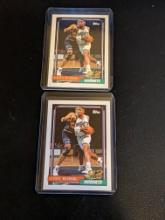 x2 card lot both being 1992-93 Topps #393 Alonzo Mourning Gold's