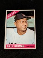 1966 Topps 37 Billy Herman Boston Red Sox Vintage Baseball Card