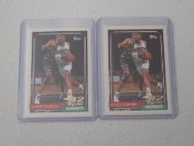 2 CARD ROOKIE LOT ALONZO MOURNING HORNETS