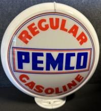 Regular PEMCO Gasoline Gas Pump Globe w/ Original Lenses & Capco Body