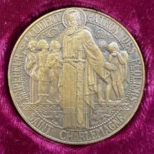 French Bronze Religious Medal