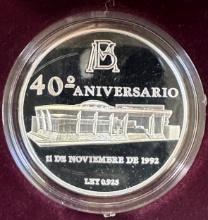 Banco de Mexico 40th Anniversary Silver Proof Coin
