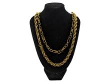 Lot of 2 Goldtone Necklaces
