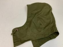 WWII US MILITARY CANVAS UNDER THE METAL HELMET FOUL WEATHER HOOD