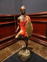 Gary Coooley Noble One Maasai Warrior Bronze Statue