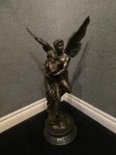 A Moreau Cupid & Psyche Bronze Statue
