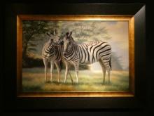 Spenser Zebra Love Oil Painting