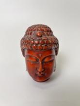 Red Modern Buddha Head