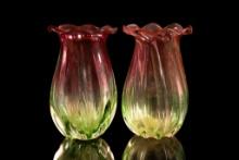 Pair of Vintage Teleflora Tulip Vases