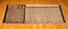 Brown Woven Rug with Yellow Accent