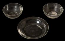 Set of 3 Vintage French Duralex Glass Bowls