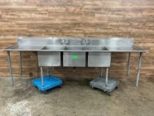 Select Stainless 3 Bay Sink