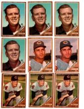 1962 Topps Baseball, Cleveland  Indians