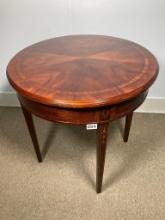 Inlayed Round Cocktail Table