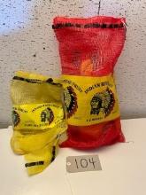 Vintage Indian River Fruit Red and Yellow Sack Lot, Quarter and Half Bushel Sizes