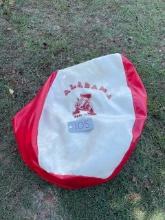 Alabama Roll Tide Bean Bag Chair, Red and White Pleather Material