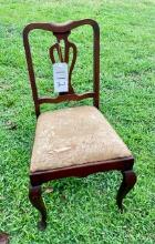Vintage 1960s Harp Back Dining Room Chair with Tapered Legs