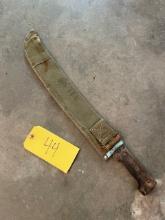 Vintage Machete with Vietnam Era US Army Sheath, Made In Brazil