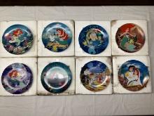 Complete Set of Eight Disney "The Little Mermaid" 1993 Collectors Plates