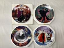 Four Notorious Disney Villains Collectors Plates
