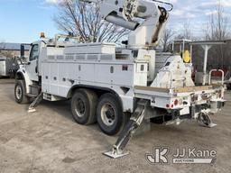 (Des Moines, IA) Altec AM55E, Over-Center Material Handling Bucket Truck rear mounted on 2014 Freigh