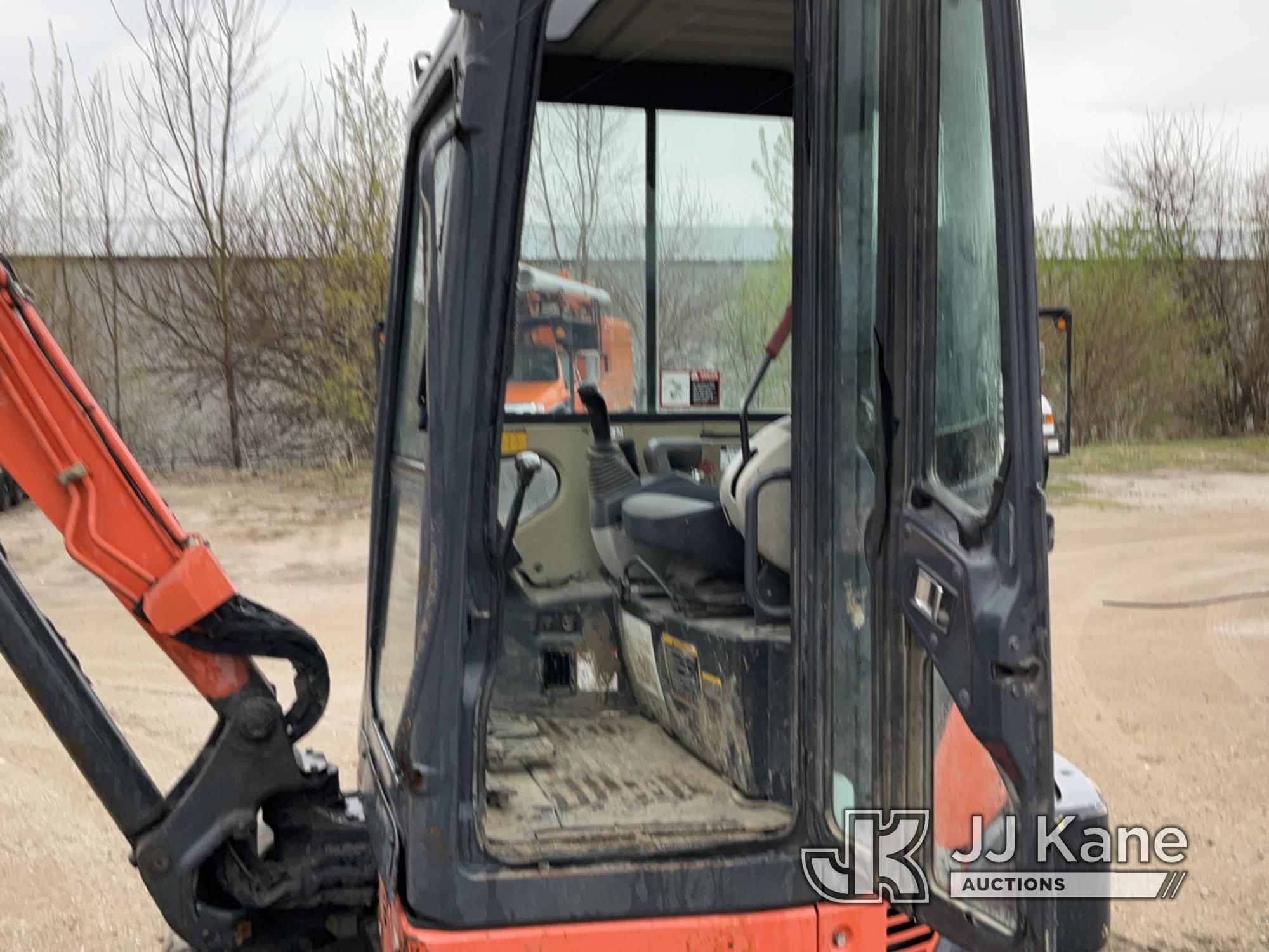 (Des Moines, IA) 2010 Hitachi ZX350-3 Mini Hydraulic Excavator Runs, Moves & Operates