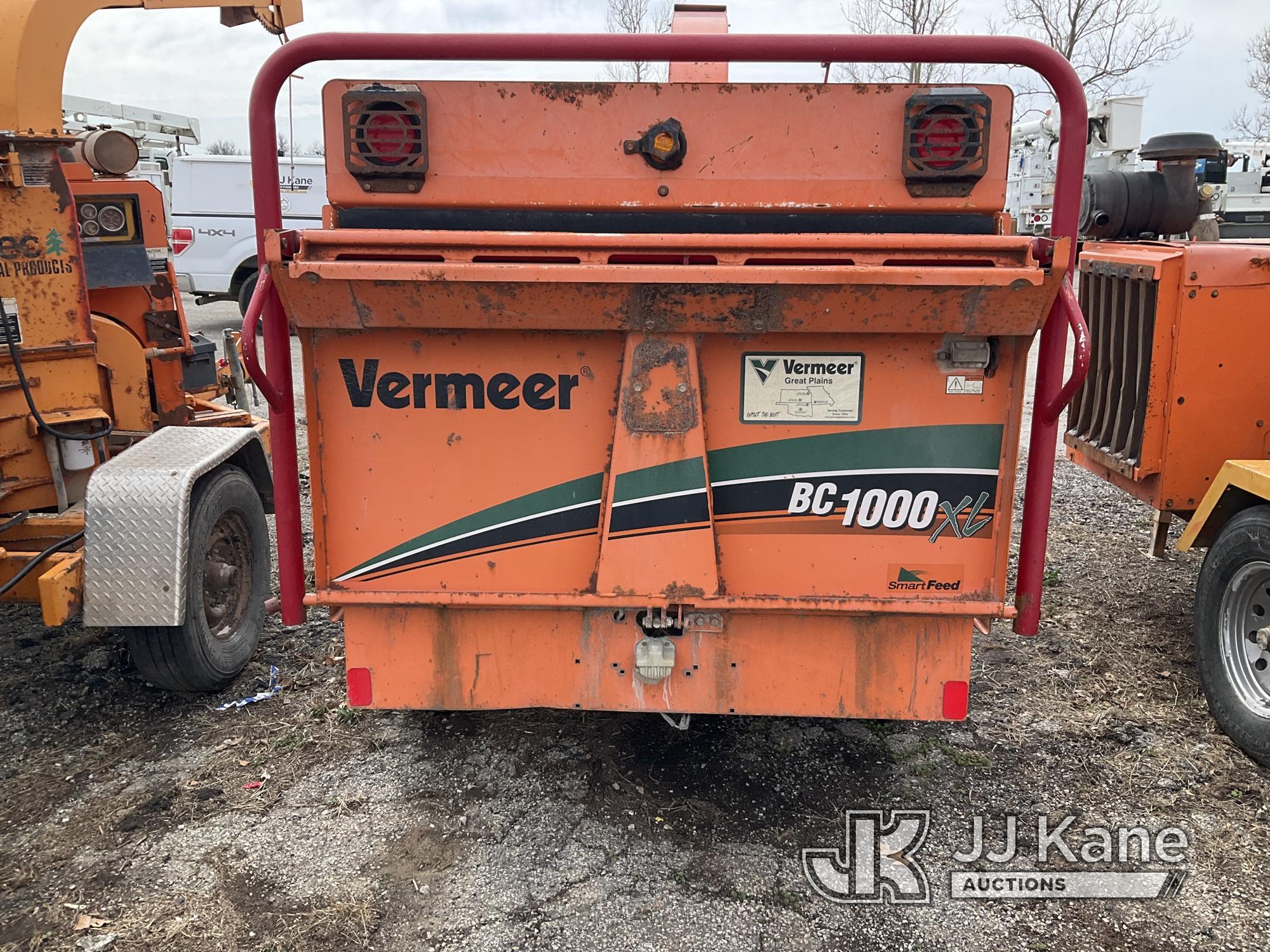 (Kansas City, MO) 2011 Vermeer BC1000XL Chipper (12in Drum) No Title) (Not Running, Condition Unknow