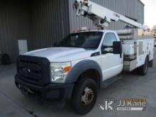 Altec AT200-A, Telescopic Non-Insulated Bucket mounted behind cab on 2012 Ford F450 Service Truck Ru