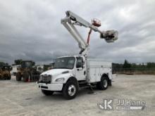 Altec TA45M, Articulating & Telescopic Material Handling Bucket Truck mounted behind cab on 2007 Fre