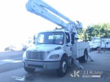 (Mount Airy, NC) Altec AA55, Material Handling Bucket Truck mounted behind cab on 2015 Freightliner