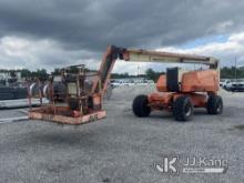 2014 JLG 800AJ Skypower Self-Propelled Telescopic Manlift Not Running, Condition Unknown, Low Batter