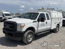 (Verona, KY) 2014 Ford F350 4x4 Extended-Cab Enclosed Service Truck Runs & Moves) (Body Damage, Low
