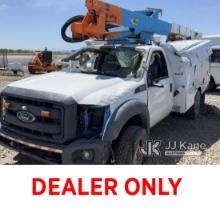 Altec AT37G, Bucket Truck mounted behind cab on 2016 Ford F550 4x4 Service Truck Not Running, Wrecke