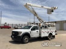 (Lubbock, TX) Versalift VO40MHI01, Over-Center Material Handling Bucket Truck center mounted on 2019