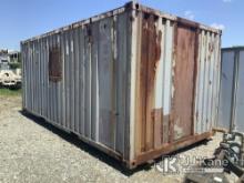 Approximately 9 ft wide x 20 ft long shipping container. (Buyer must load.) NOTE: This unit is being