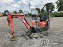 (South Beloit, IL) 2015 Kubota K008-3 Mini Hydraulic Excavator Runs, Moves, Operates, Rust Damage