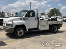 (South Beloit, IL) 2005 Chevy C4500 Flatbed Truck, 9ft Flat Bed Not Running, Condition Unknown) (Rus