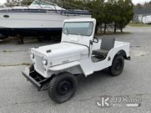 (Nantucket, MA) 1954 Willys CJ3B 4x4 Jeep, (Not Running, Drivetrain Condition Unknown) (Odometer Rep
