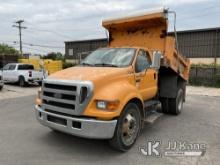 (Romulus, MI) 2005 Ford F650 Dump Truck Starts, Runs, Moves) ( Dump Operates, Rust.