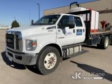 (Caldwell, ID) 2017 Ford F750 Crew-Cab Flatbed Truck Runs, Moves & Operates