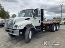 2004 Sterling 7400 T/A Flatbed Truck Runs & Moves)( Cab Has Small Hole On Top, See Pictures