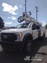 (Kent, WA) Altec AT37G, Articulating & Telescopic Bucket Truck mounted behind cab on 2017 Ford F550