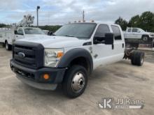 (Conway, AR) 2013 Ford F550 4x4 Crew-Cab Chassis Runs & Moves) (Cracked Windshield, Check Engine Lig