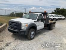 (Villa Rica, GA) 2014 Ford F450 Flatbed Truck Not Running, Condition Unknown, Body Damage