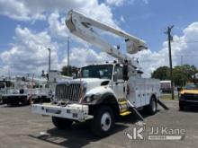 (Tampa, FL) Altec AA50E-OC, Material Handling Bucket Truck rear mounted on 2011 International 7400 4