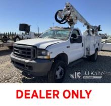 (Dixon, CA) Altec AT35G, Bucket Truck mounted behind cab on 2003 Ford F-550 Utility Truck Runs & Mov
