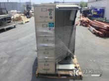 (Jurupa Valley, CA) 1 Pallet Of Office Cabinets & 1 Desk (Used) NOTE: This unit is being sold AS IS/
