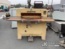 (Jurupa Valley, CA) 1 Challenge Champion Paper Cutter (Used ) NOTE: This unit is being sold AS IS/WH
